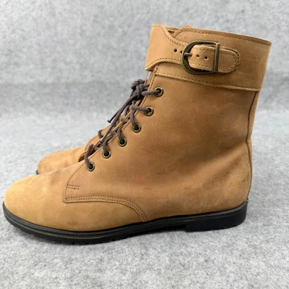 Vintage Eddie Bauer Lace Up‎ Boot Women's 8M Brown Leather Victorian Granny USA - Picture 4 of 12